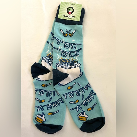 Funatic “Too Old To Give a Shit” Socks - Picture 1 of 6